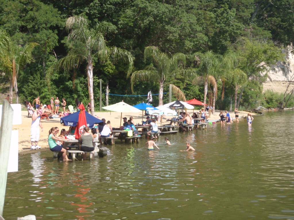 Picnic Tables in the Water